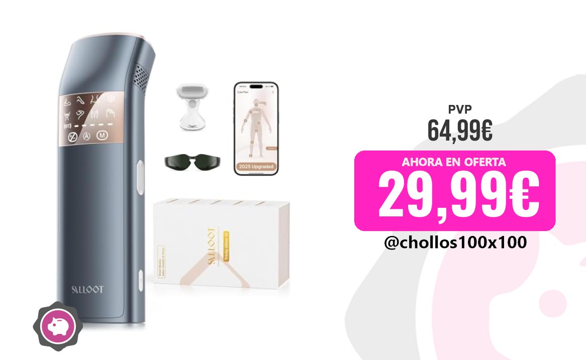 CUPONAZO 25J Depiladora Laser, Depiladora Luz Pulsada Mujer Hombre con TRIPLE