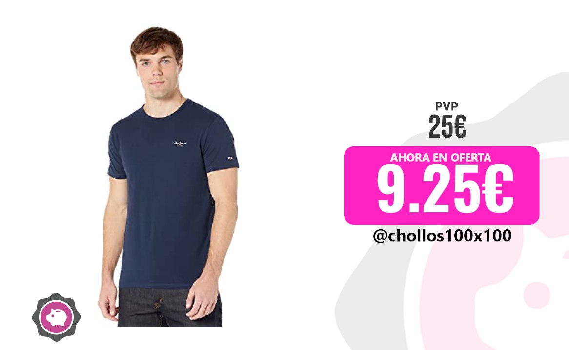 Pepe Jeans Pepe Jeans Original Basic 3 N Camisetas, Azul (Navy), M Para