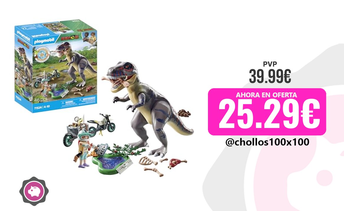 Tyrannosaurus Rex Playmobil Dinos 71524 T-Rex Y Rastreador, Emocionan