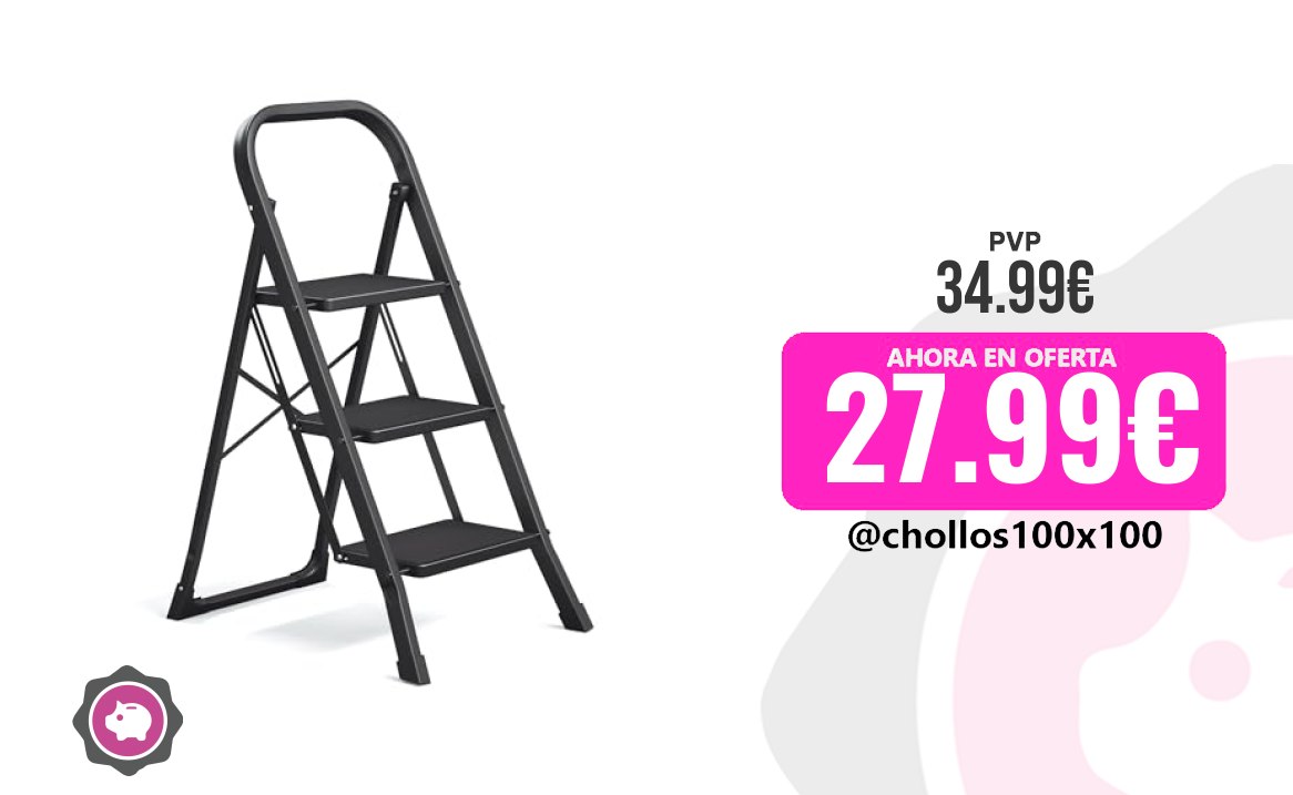 Escalera Tijera Songmics Escalera De Tijera, Escalera Con 3 Peldaños, P