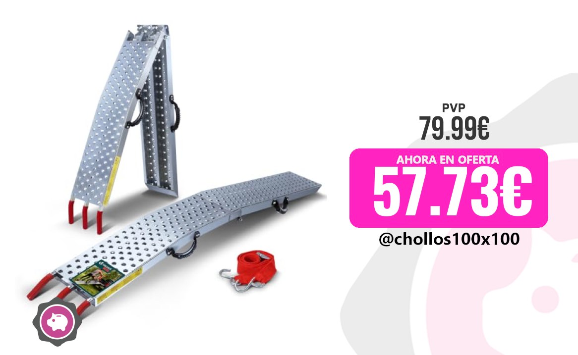 Rampa Plegable Vounot® Rampa De Carga Plegable 400 Kg Máx. De Capacida