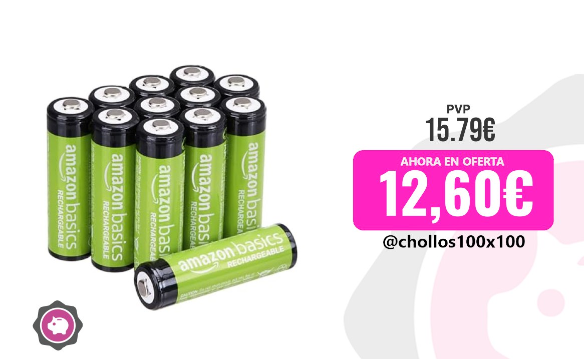 Pilas Recargables Amazon Basics Paquete De 12 Pilas Aa Nimh Reca