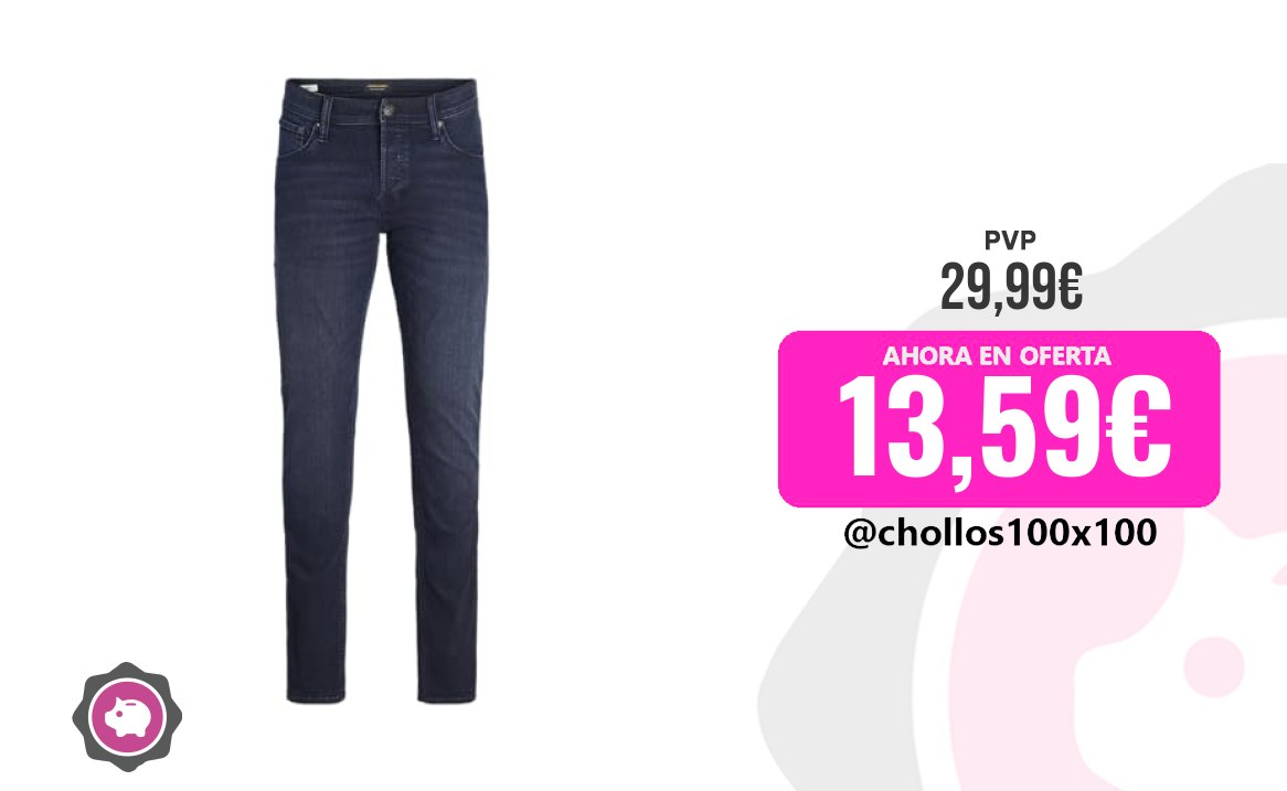 Cuponazo Jack & Jones Jjiglenn Jjoriginal Sq 260 Noos Slim Fit Jeans, Azul Denim