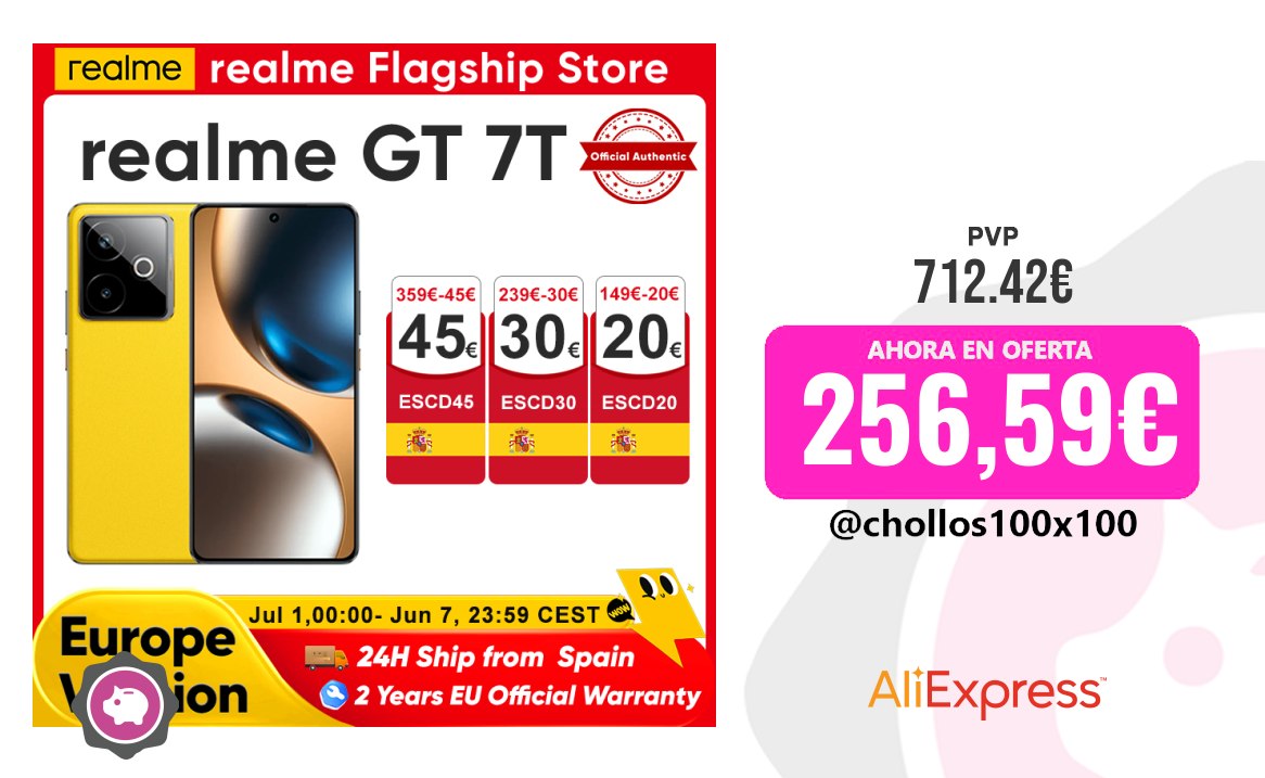 Realme Gt7T Realme Gt 7T 5G Smartphone Nuevo Mediatek 8400-Max, Batería Tit