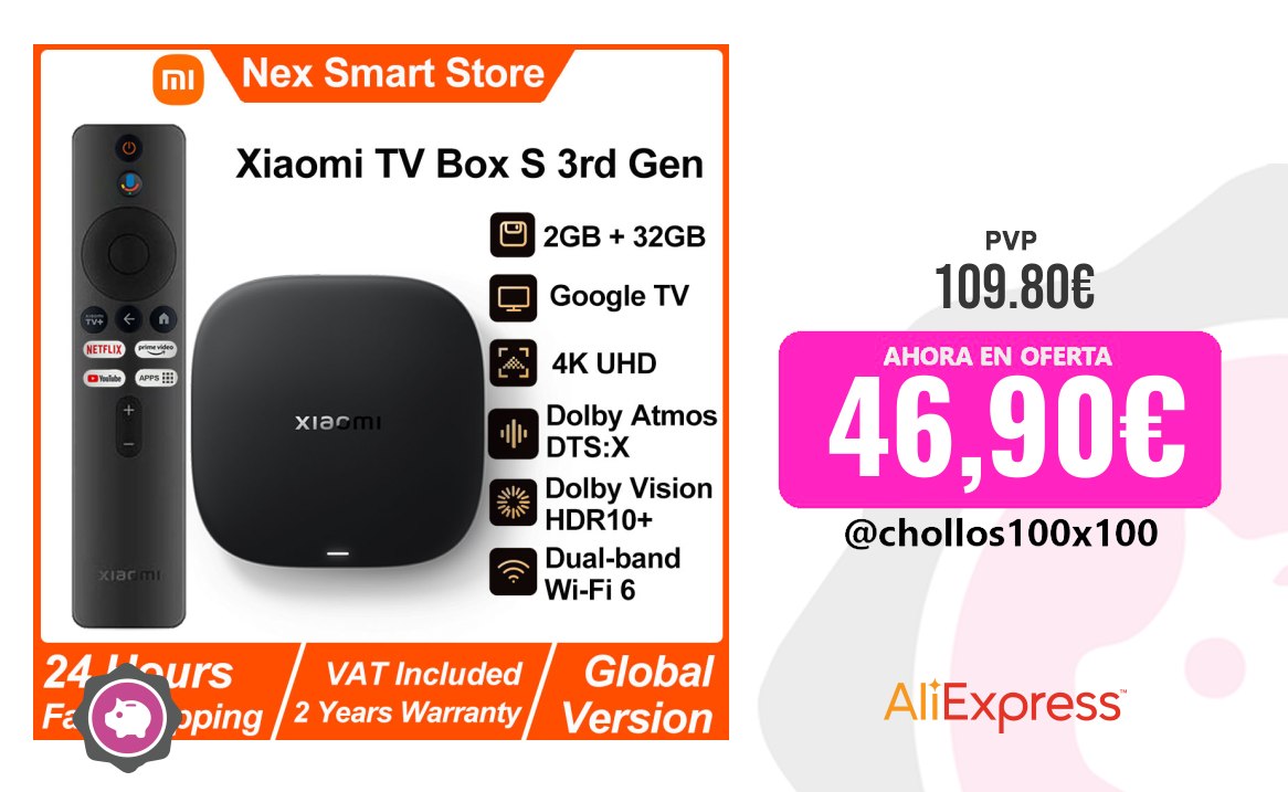Xiaomi Tvbox Nuevo Xiaomi TV Box S 3Rd Gen, Smart Android TV Box 4K UHD Repr