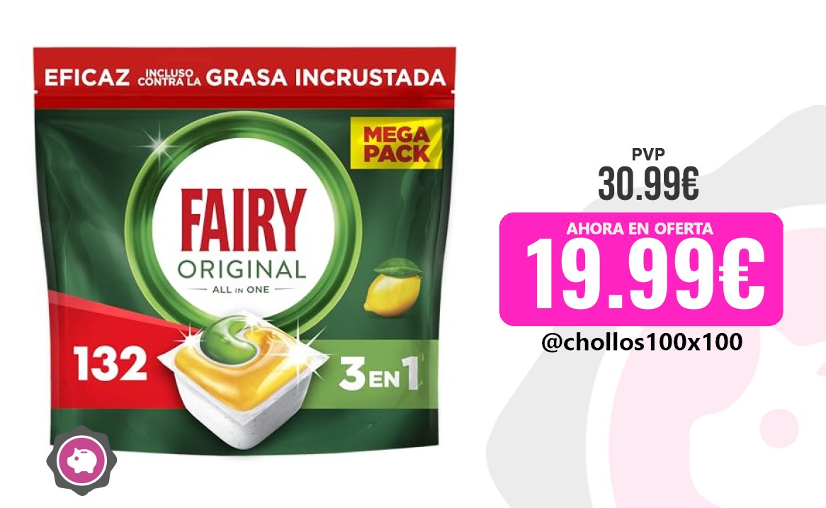 Fairy Original Fairy Original Todo En Uno Pastillas Lavavajillas, 1