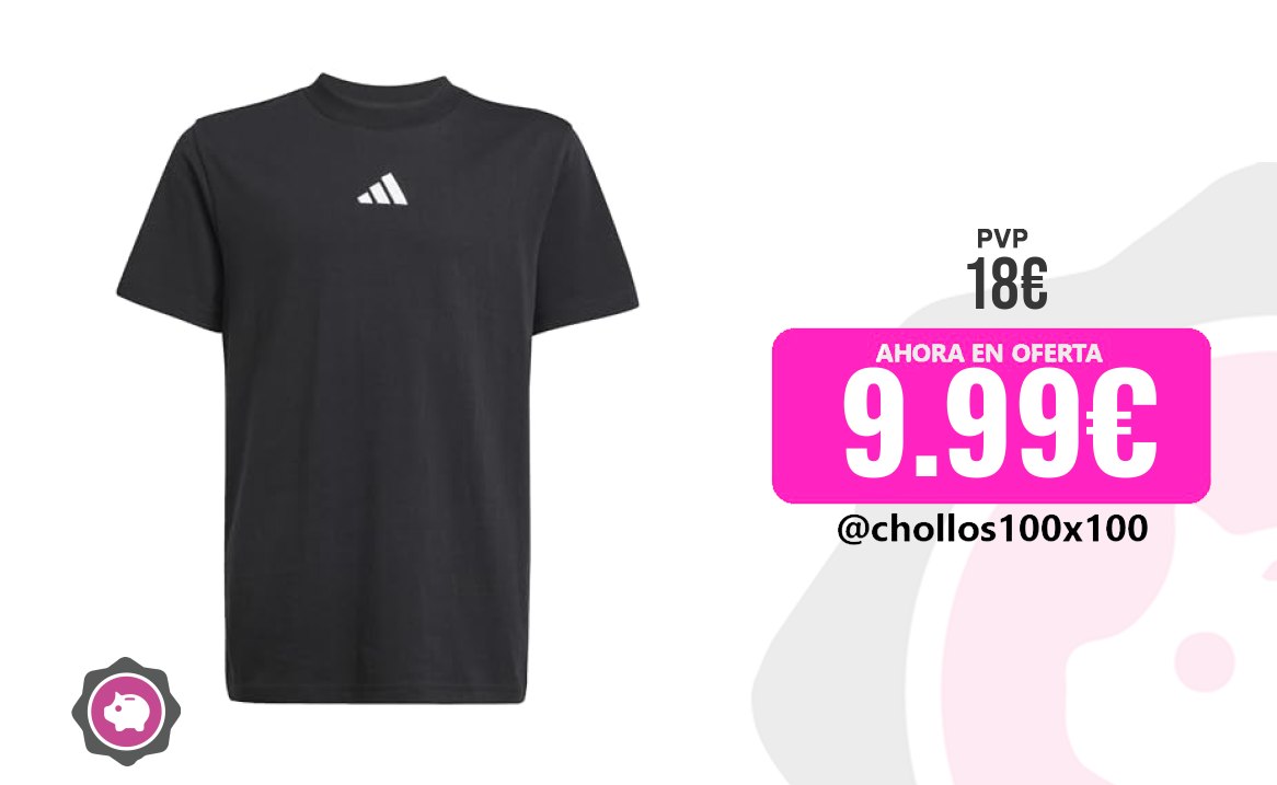 Adidas Essentials Adidas Unisex Niños Essentials Shirt, Black/White