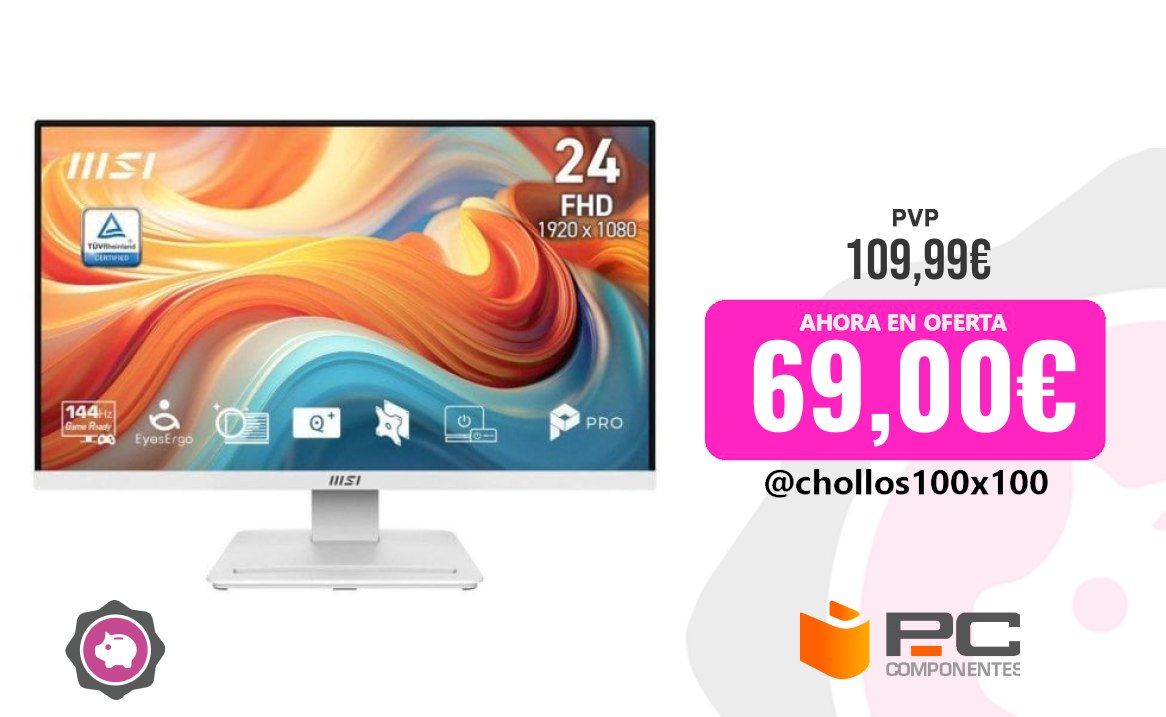 Monitor Msi Monitor Msi Pro Mp241W E14V 23,8" Fullhd 144Hz Va Plano 1Ms A