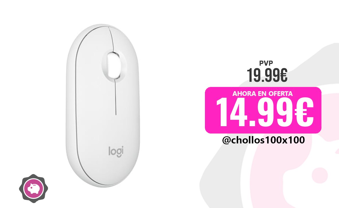Logitech Pebble Personal Logitech Pebble Mouse 2 M350S, Estilizado