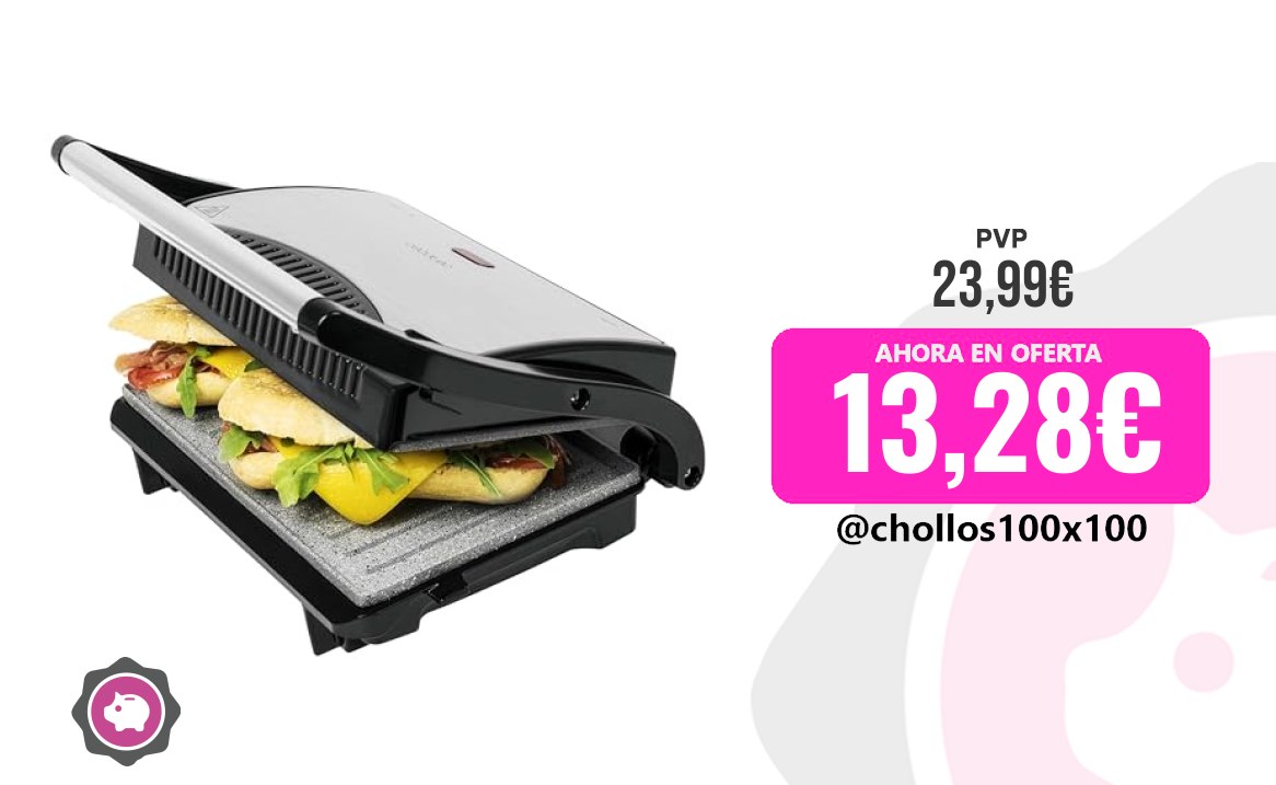 Grill Rock'n Cecotec Parrilla Eléctrica Con Grill Rock'n Grill.1000W