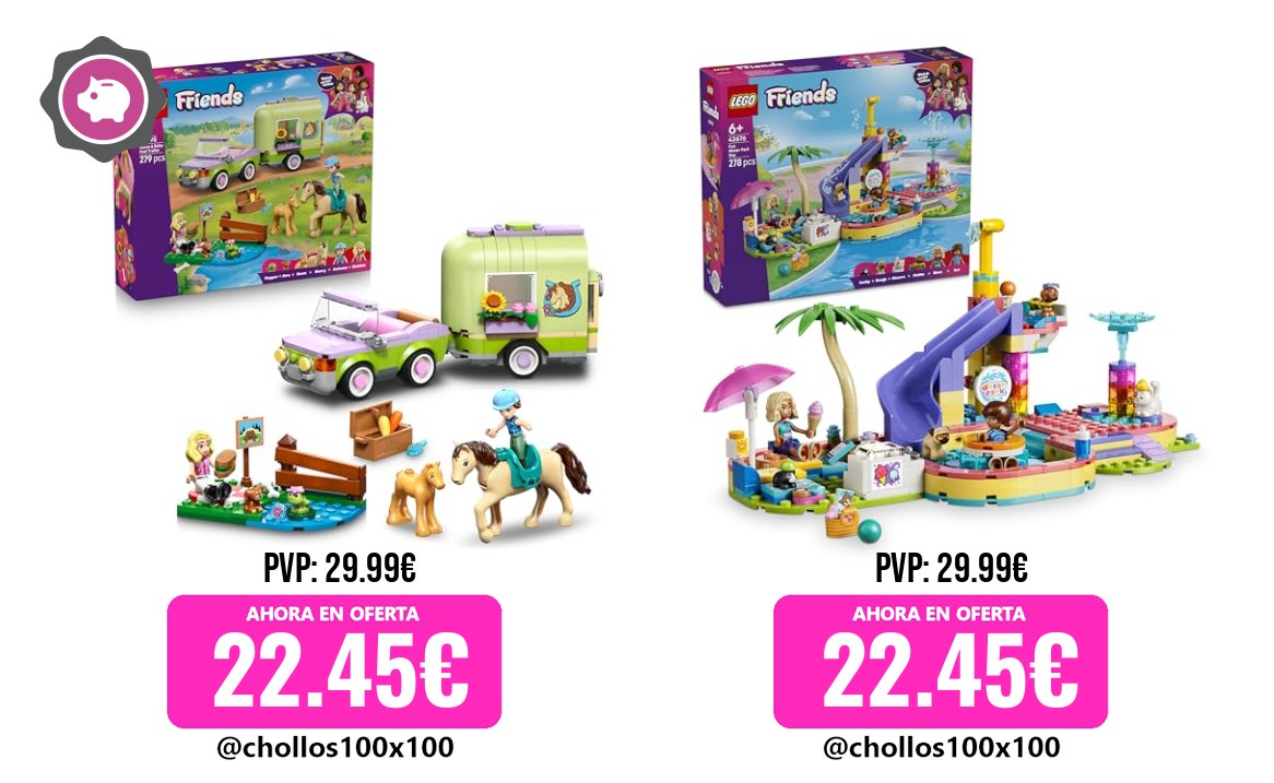 Chollazos Lego Lego Friends Remolque Para Caballo Y Potrillo - Set De Juego Con 4 Figuras