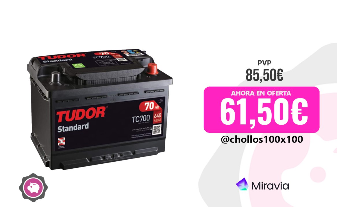 Tudor Batería Tudor Tc700 Batería De Coche 70Ah 640A - Gama Standard Bat