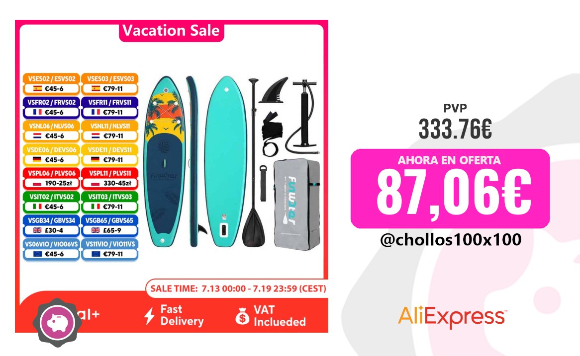 Funwater Inflable Funwater-Tabla Inflable De Stand Up Paddle, Tabla De Paddl