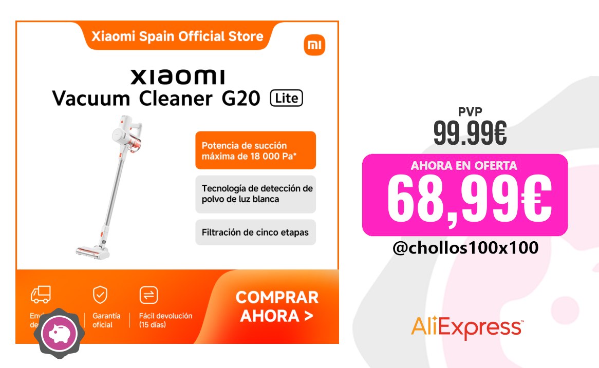 Aspiradora Xiaomi *Oficial Xiaomi Vacuum Cleaner G20 Lite, Potencia De Suc