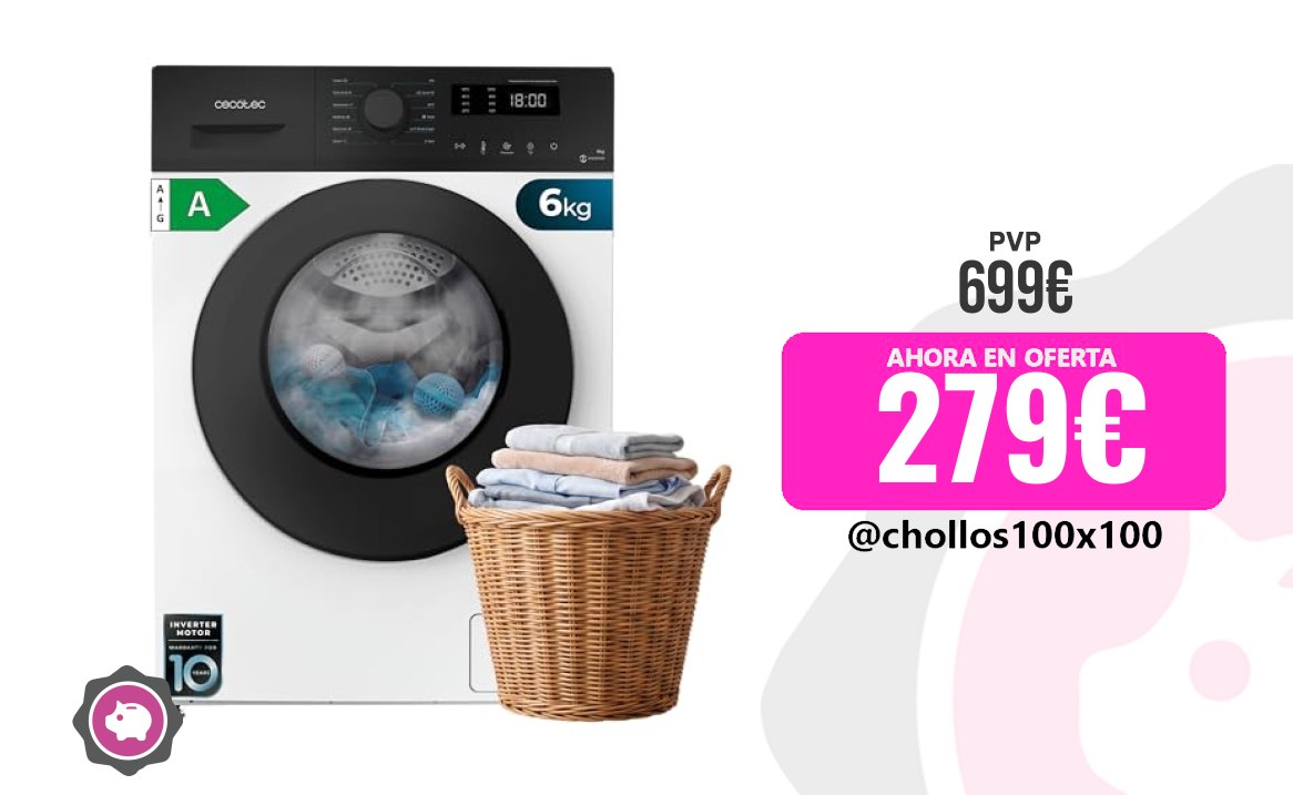 Lavadora Bolero Principal Cecotec Lavadora 6 Kg Carga Front