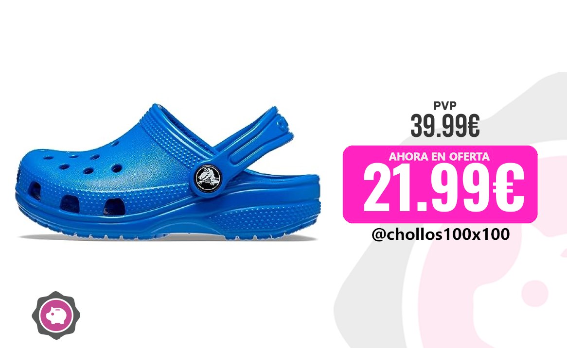 Crocs Classic Crocs Classic Clog K Zuecos Unisex Niños, Blue Bolt, 3