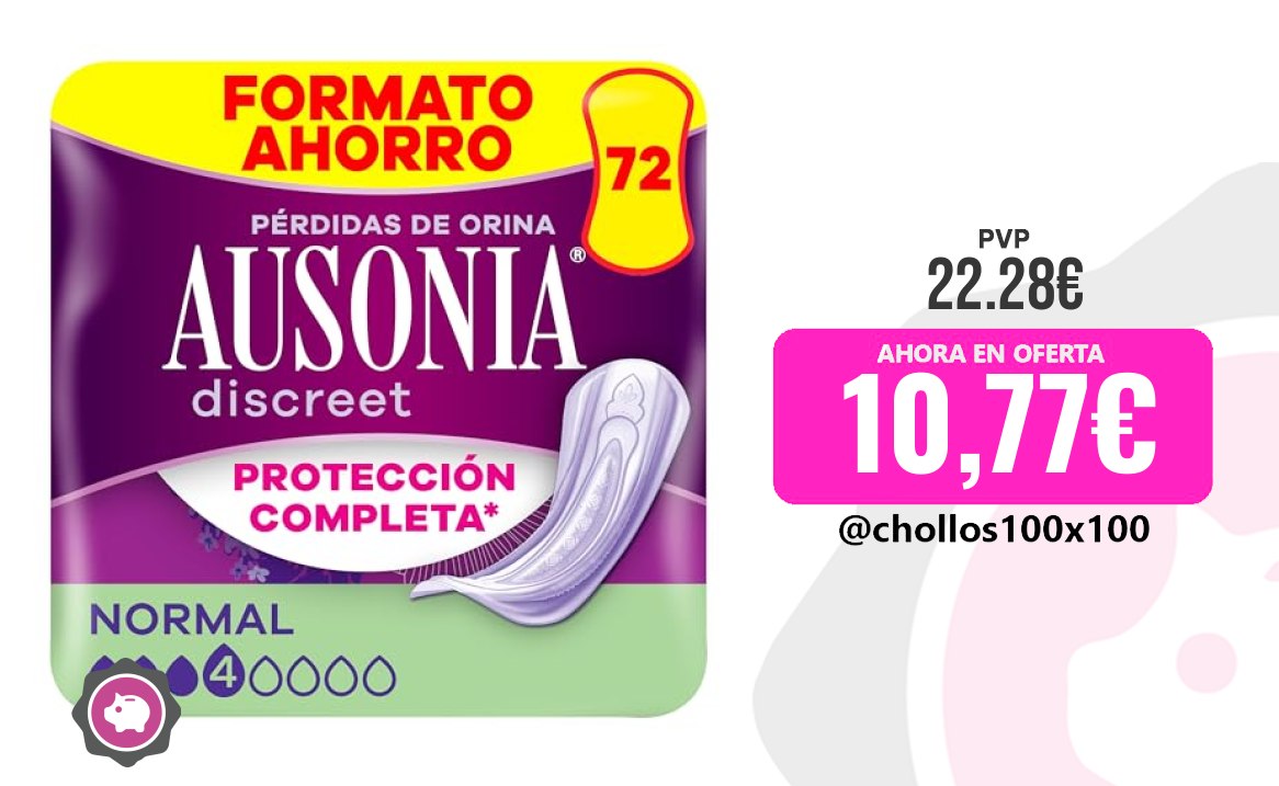 Ausonia Discreet *Ausonia Discreet Compresas Normal, Pack De 72, Pa