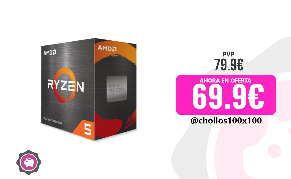 Ryzen 5500 Personal AMD Ryzen 5 5500 Procesador (6 Núcleos/12 Thre