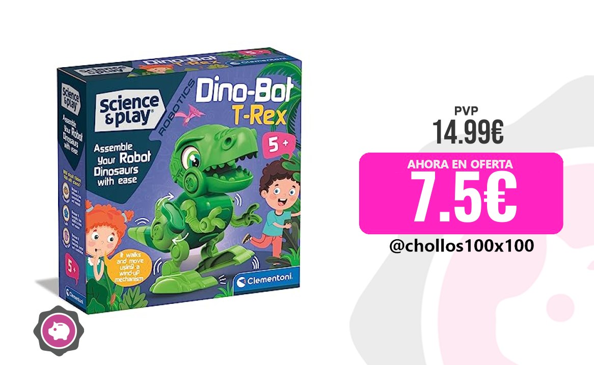 Dino T-Rex Clementoni - Dino Bot T-Rex, Set De Robot Para Montar Y Ap