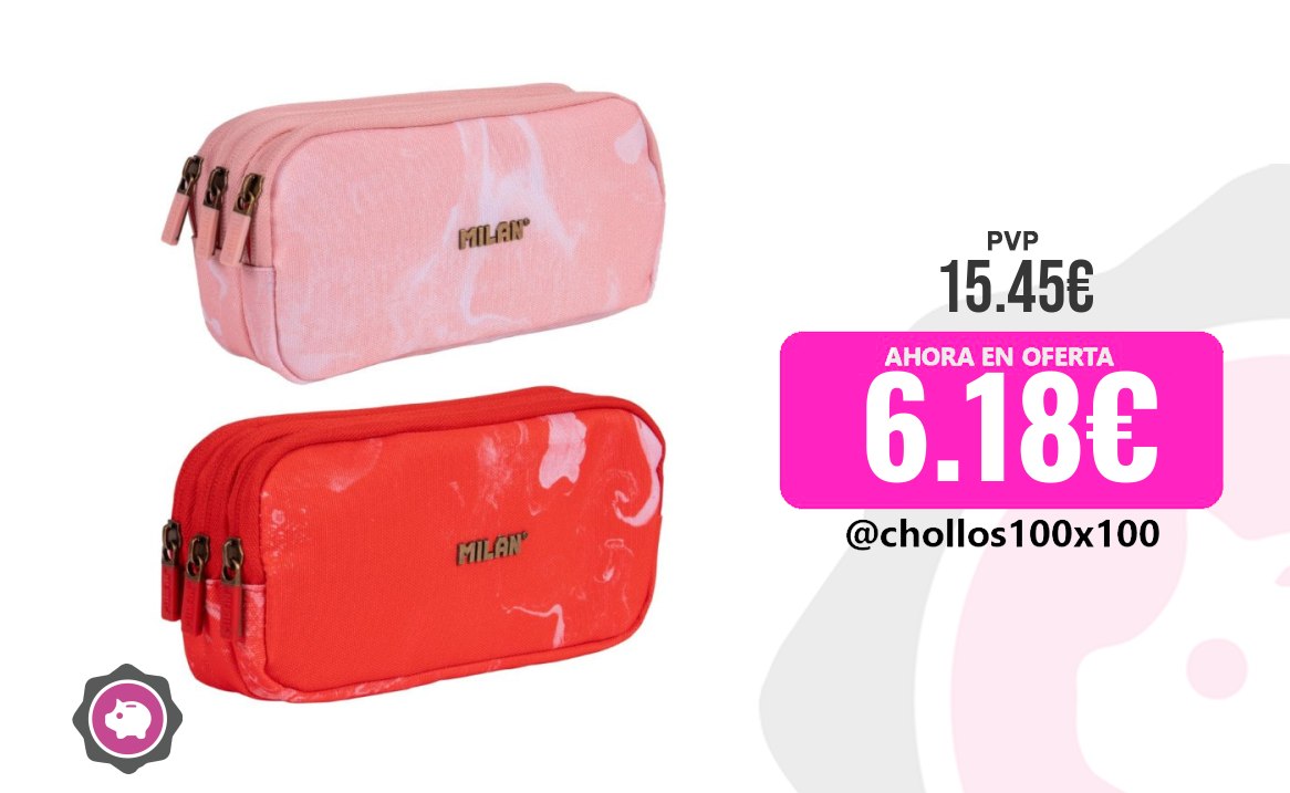 Estuche Lava De Oficina Milan® Estuche Portatodo 3 Cremalleras Seri