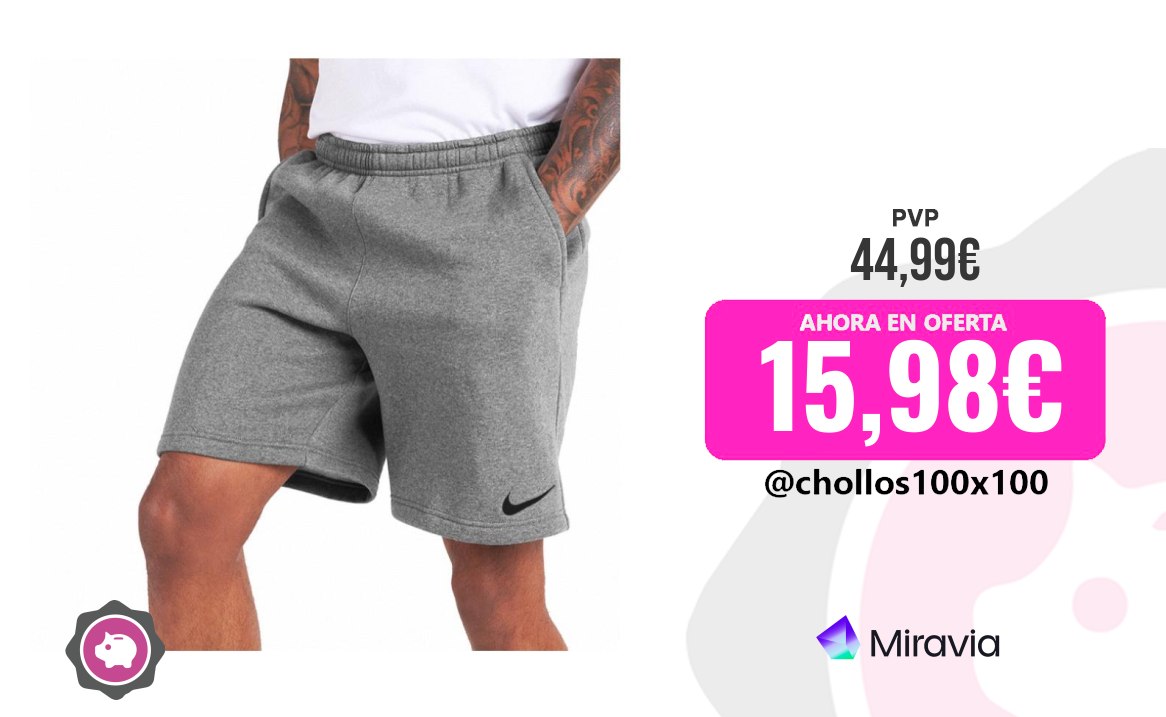Nike Pantalón Nike Pantalón Deportivo Corto Park 20 Para Hombre, Gris ¡