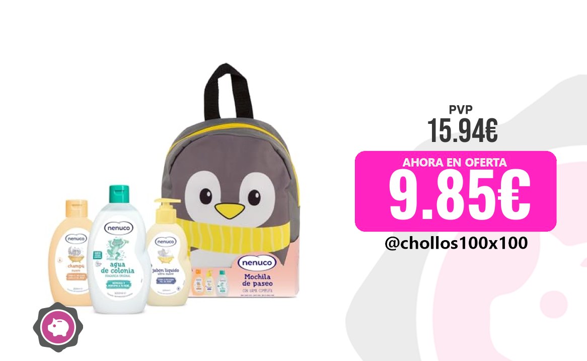 Nenuco Pingüino Nenuco Pack Bebé Mochila De Paseo Pingüino, Con Ga