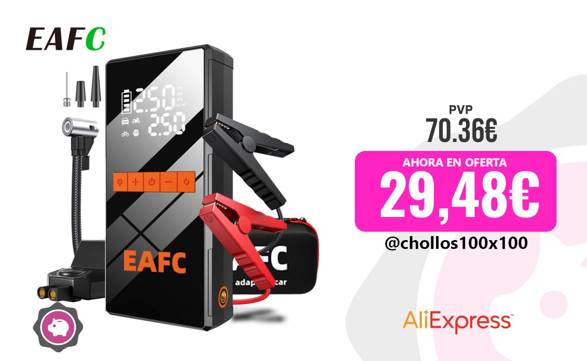 Arrancador Portátil Arrancador De Coches Portátil Eafc 150Psi Con Bomba