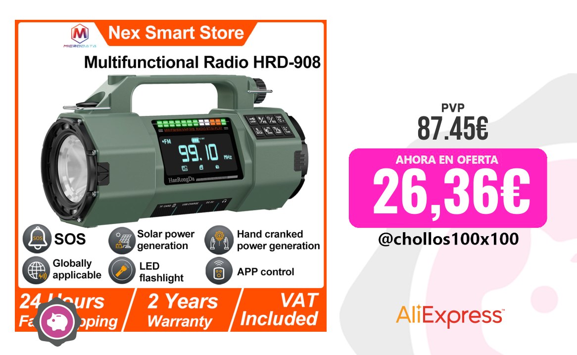 Radio Multifuncional Nueva Radio Multifuncional Para Exteriores Fm/Mw/Sw/V