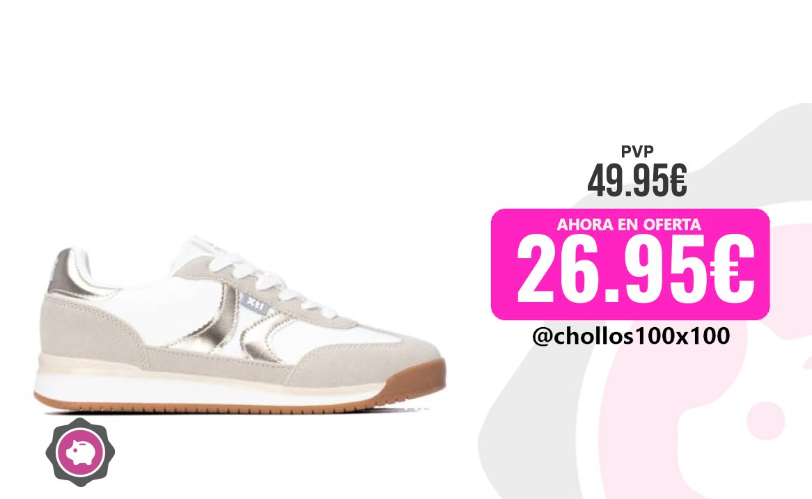 Zapatilla Oro Xti - Zapatilla Mujer Oro - Calzado Cómodo Y Versátil