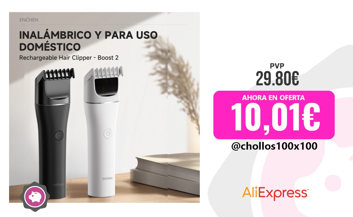 Enchen Boost Enchen Boost 2 Cortapelos Eléctrico Negro Recargable Type-C