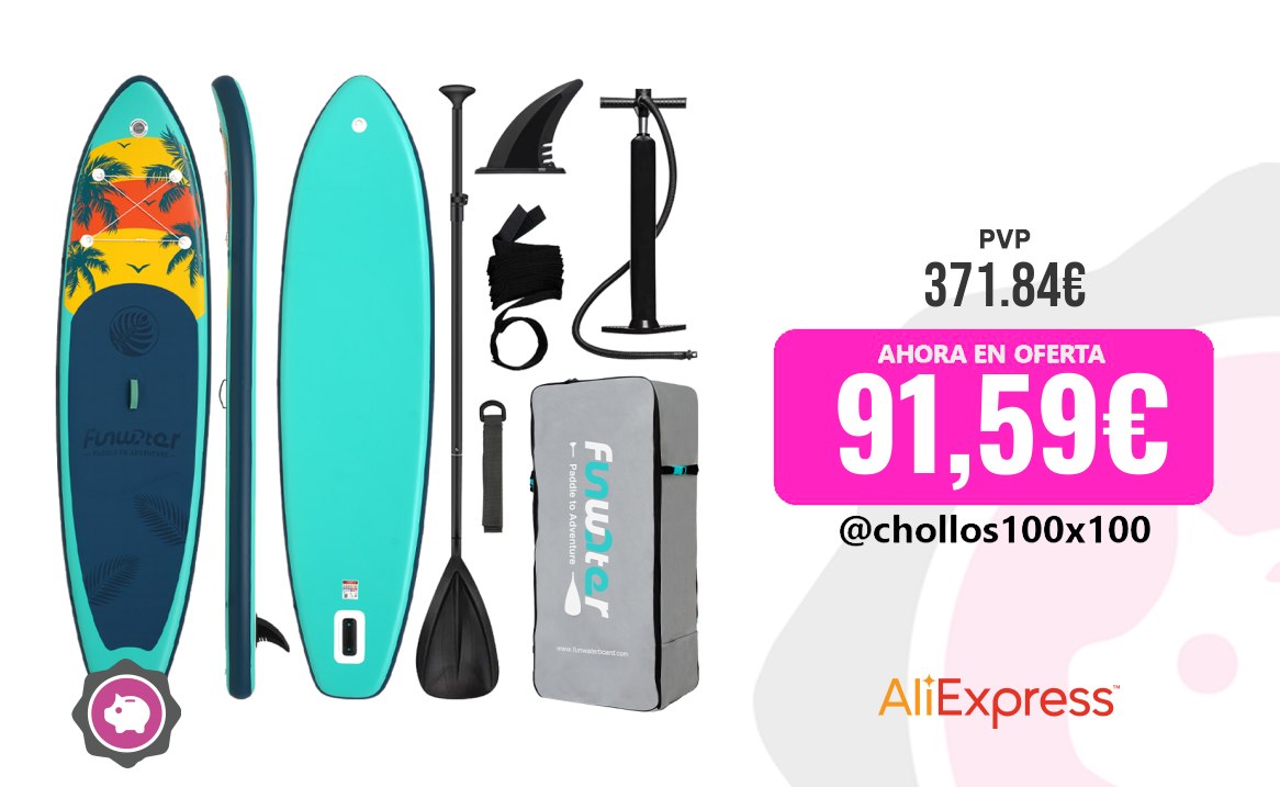 Funwater Paddle Funwater-Tabla Inflable De Stand Up Paddle, Tabla De Paddlin