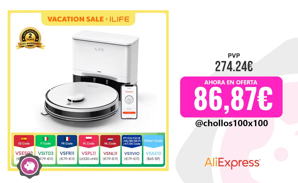 Aspiradora Robótica Aspiradora Robótica Ilife A30 Pro Con Estación De Aut oferta descuento