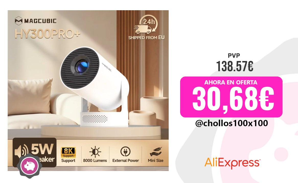 Magcubic Hy300 Proyector Portátil Magcubic Hy300 Pro+ 8K Android 14, 8000