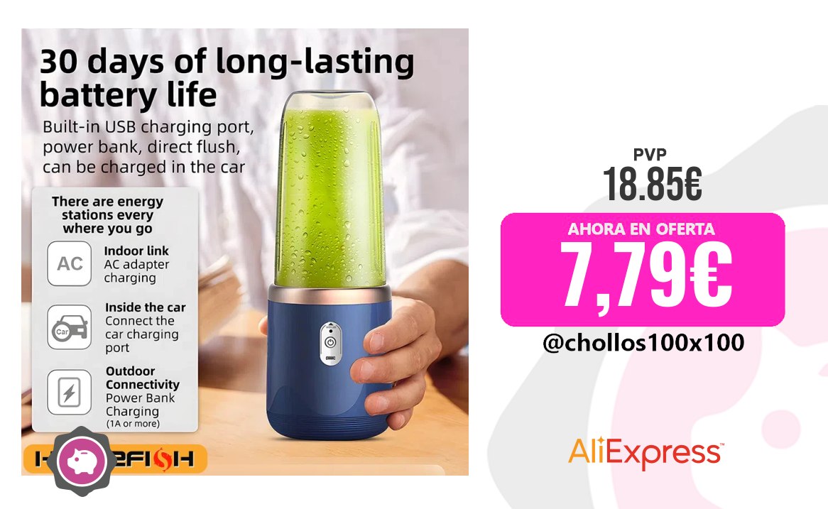 Licuadora Portátil Licuadora Portátil Eléctrica Con 6 Cuchillas, Multif