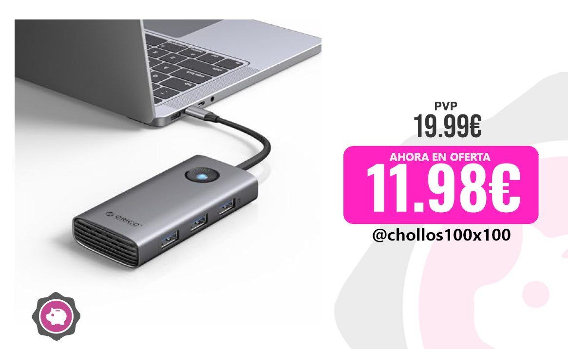 Estación Orico Personal Orico Docking Station, 6 En 1 Hub USB C Co