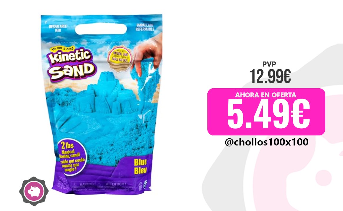 Arena Kinetica Kinetic Sand - 907 G De Arena Mágica Azul, Verde O Mo