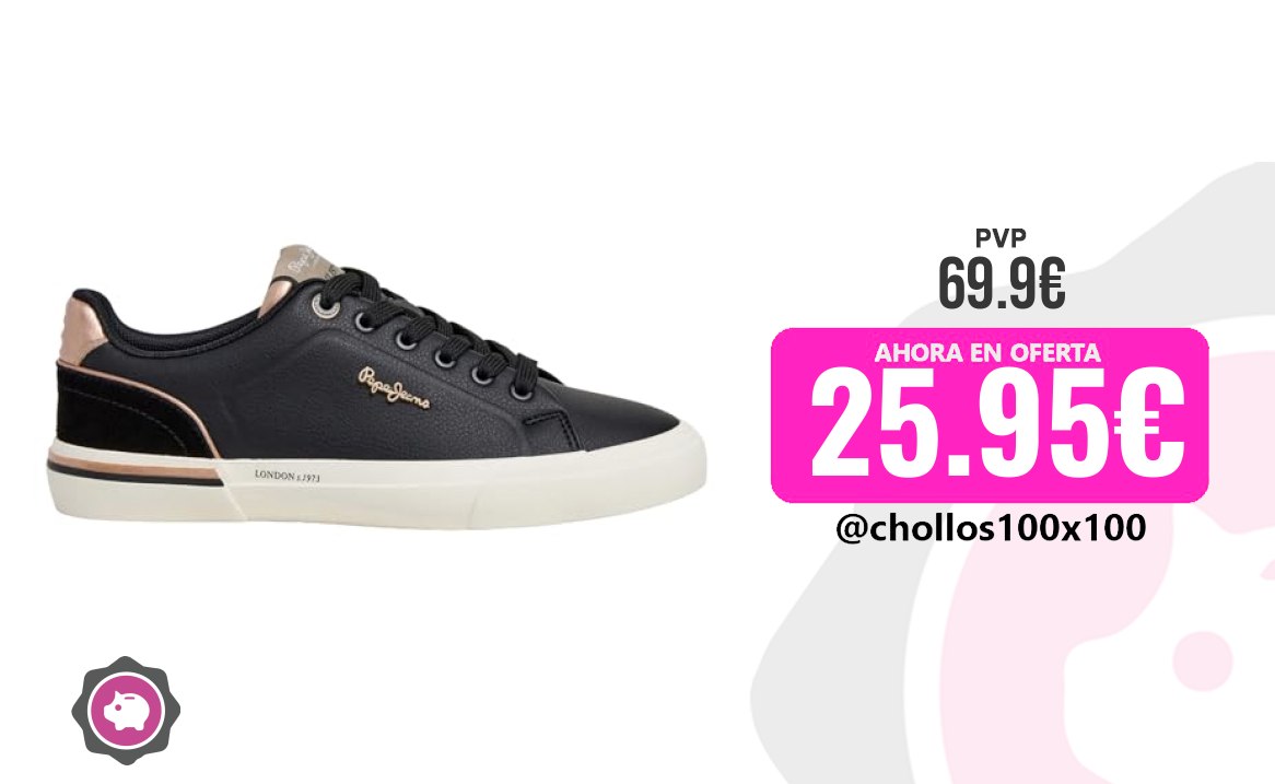 Pepe Jeans Pepe Jeans Kenton Campus W - Tenis Para Mujer, Color Negro
