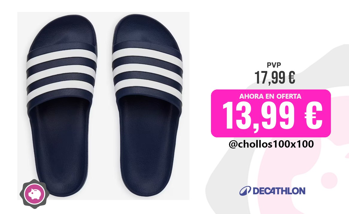 Adidas Adilette Chanclas Piscina Hombre Adidas Adilette Aqua Pala Azul Blanco