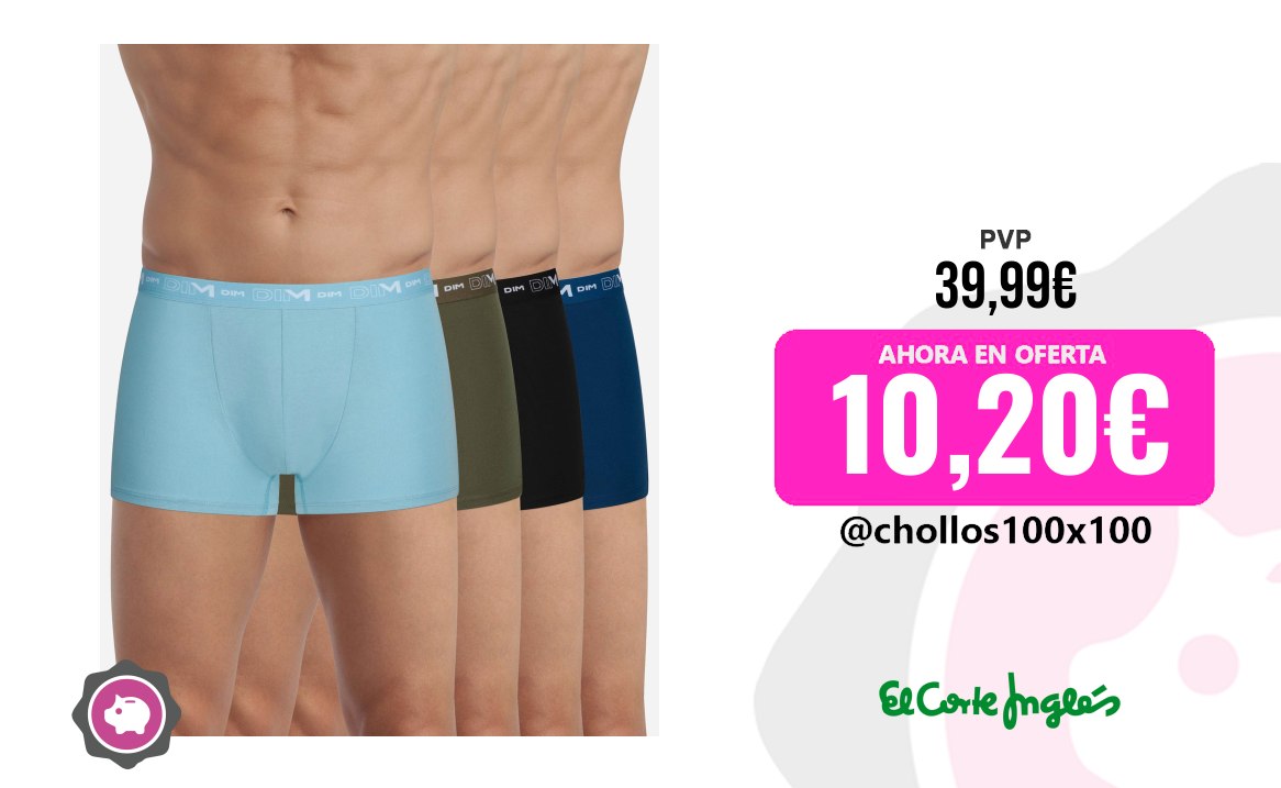 Pack De Cuatro Bóxers De Algodón Elástico Para Hombre En Color Negro C
