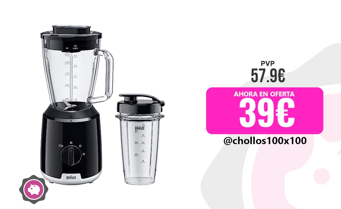 Braun Powerblender Braun Powerblender 1, Batidora Con Jarra Triangular