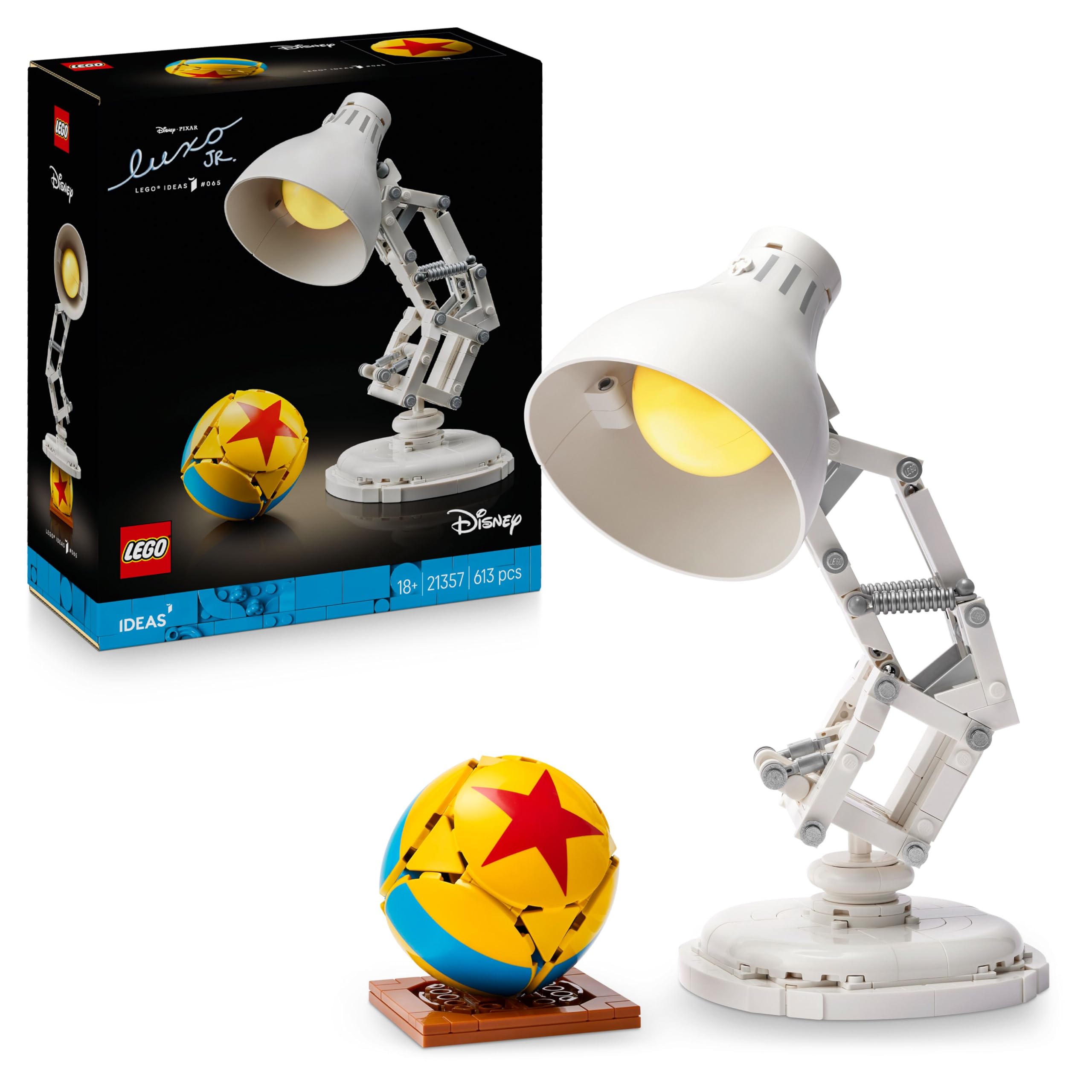 LEGO Ideas Disney Pixar Luxo Jr. Modelo de Exposición Construible y Coleccionable para Adultos...