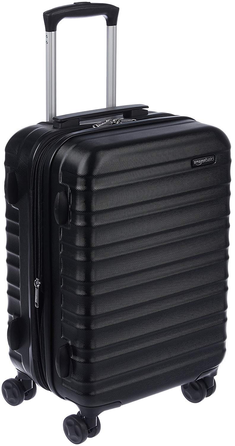 Amazon Basics Equipaje de mano rígido expandible: maleta de viaje ABS con 4 ruedas giratorias do