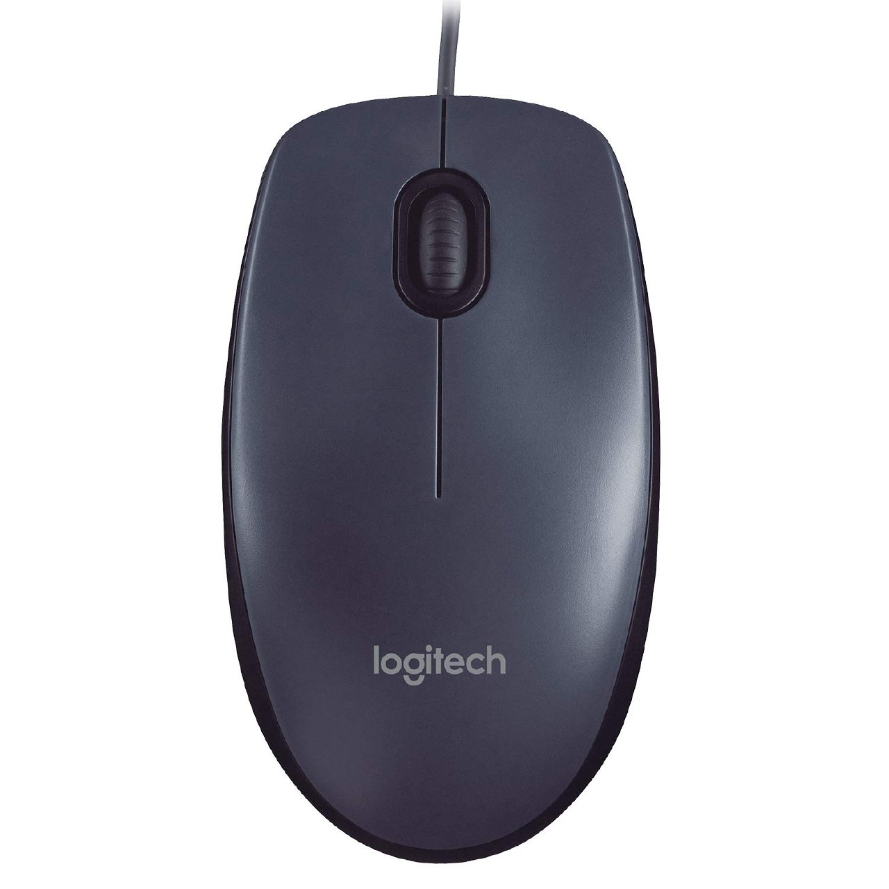 Logitech M90 Ratón con Cable USB, Seguimiento Óptico 1000 dpi, Ambidiestro, PC/Mac/Portátil