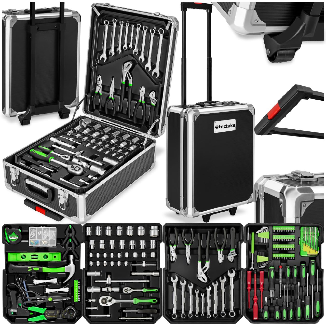 Tectake Maletín de Herramientas Profesional Completo