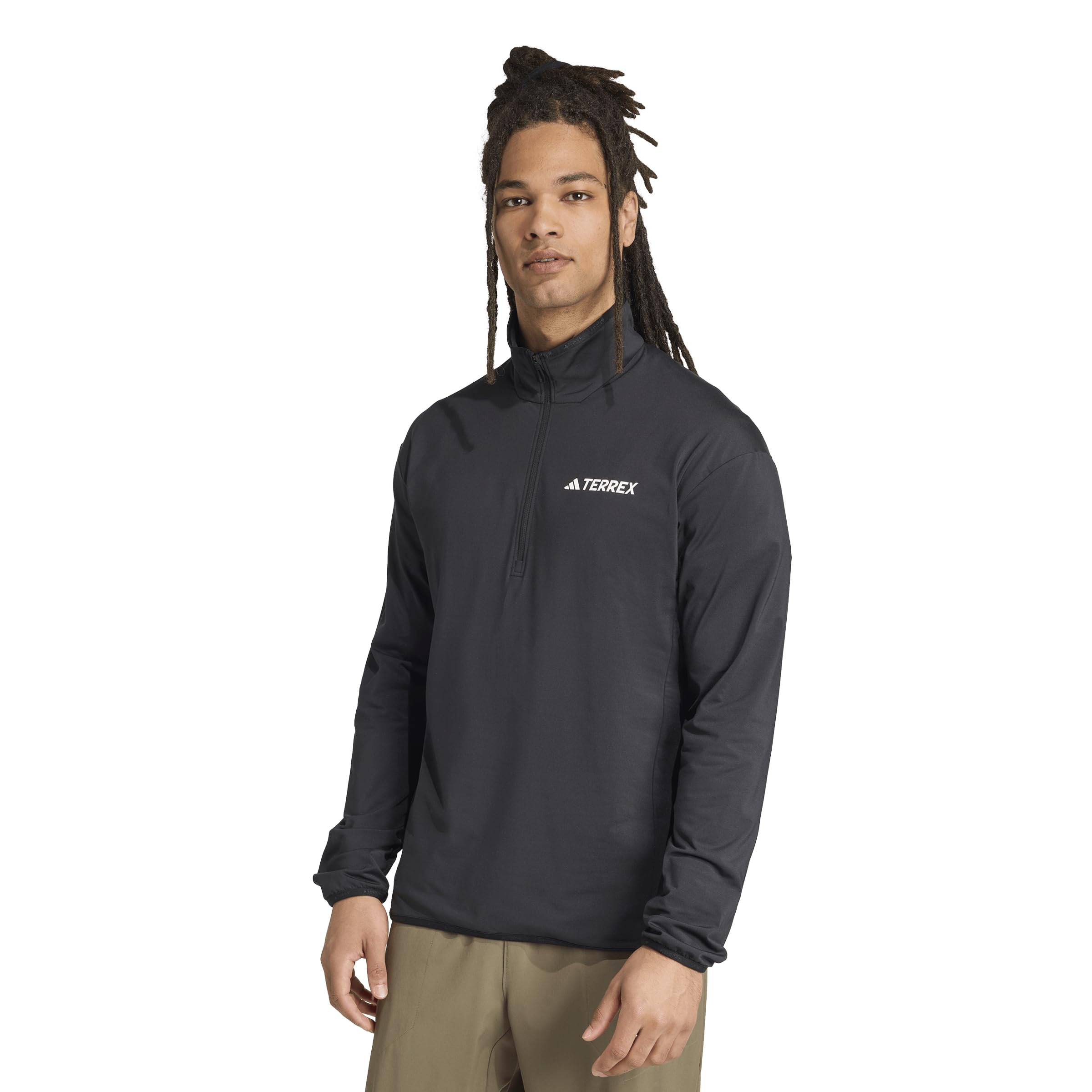 adidas Uomo Terrex Multi Climawarm Half Zip Tech Fleece Jacket, Black, 3XL