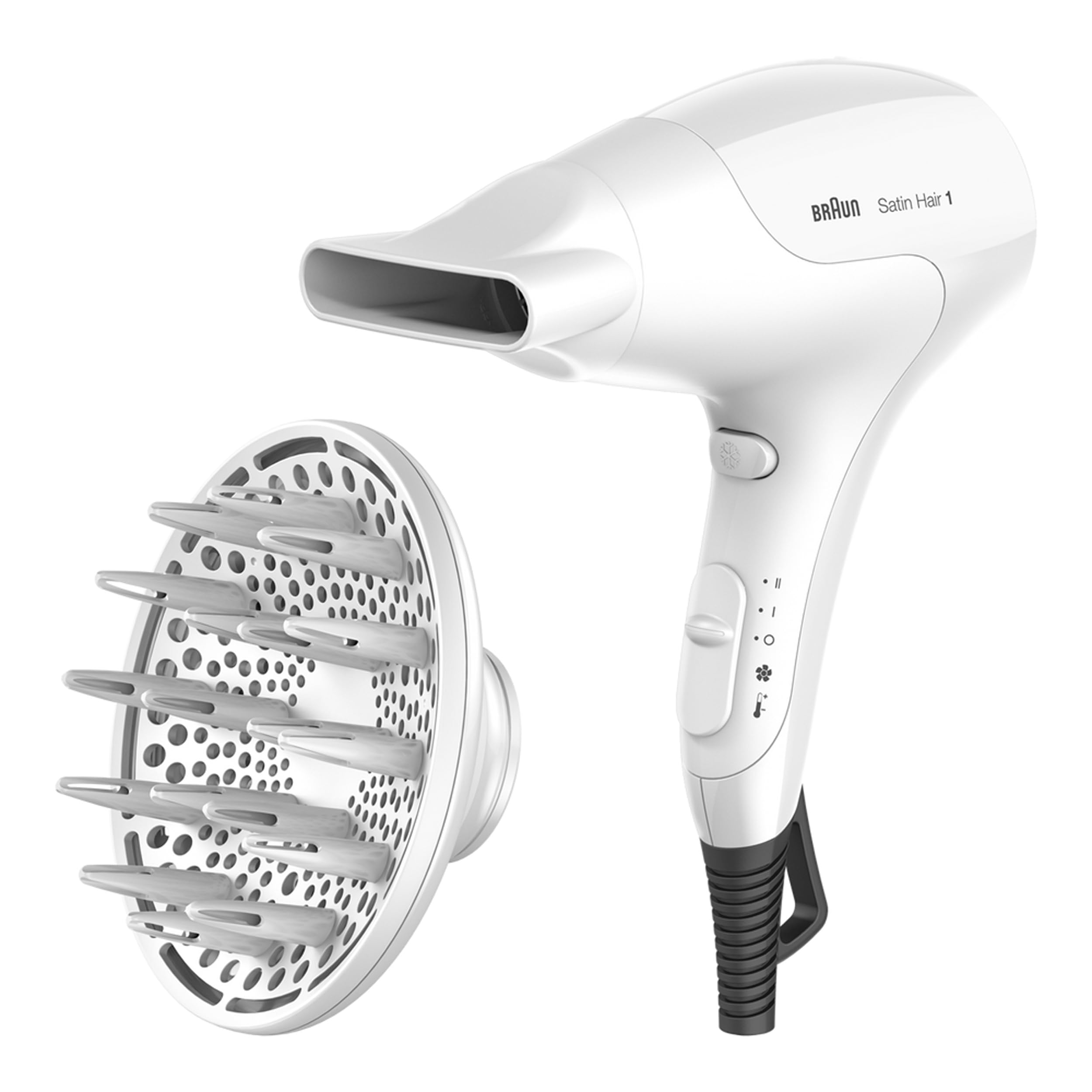 Braun HD385 - Secador de Pelo con Tecnología Ionteca y Difusor