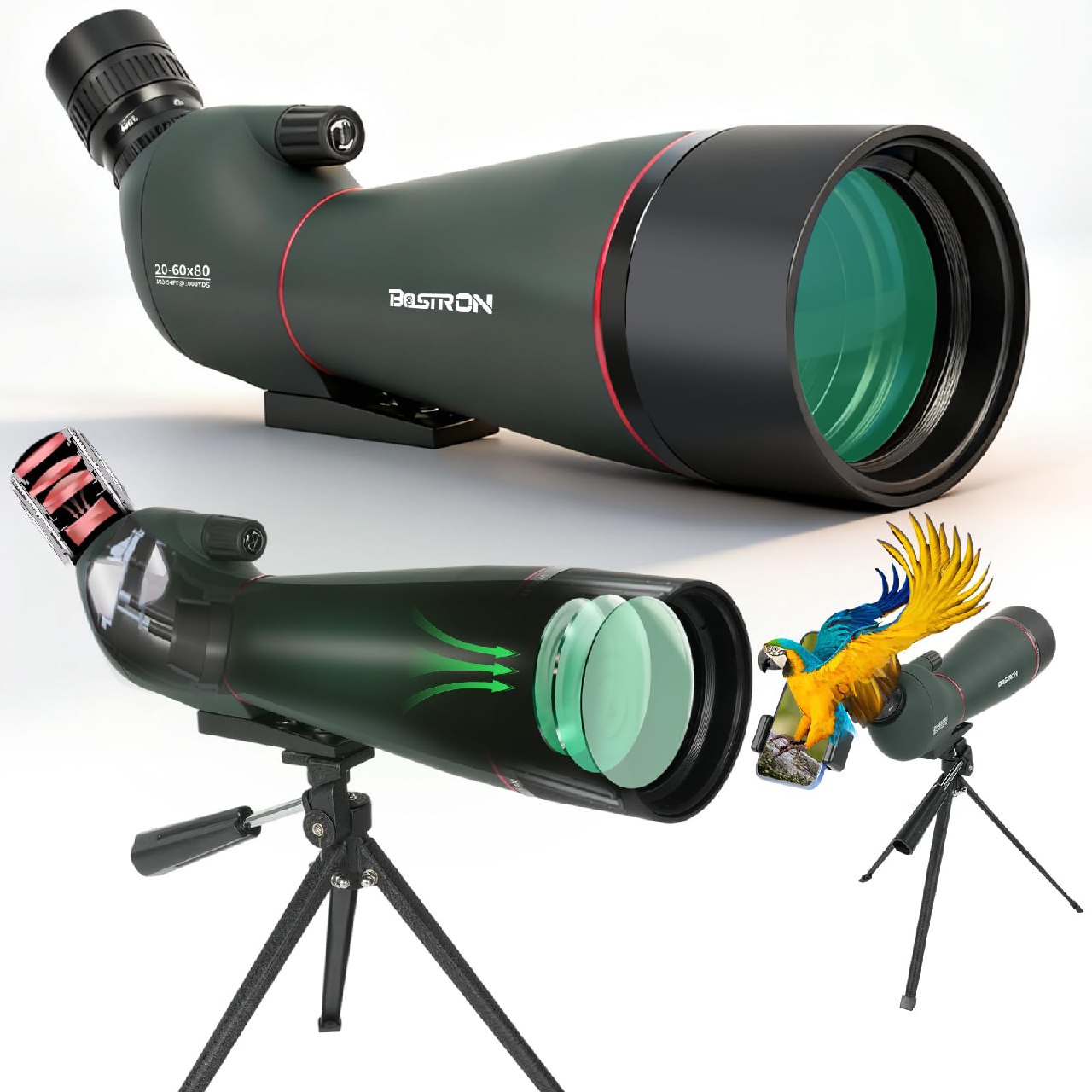 Telescopio BOSTRON 20-60 x 80: Observa el Universo en Alta Definición
