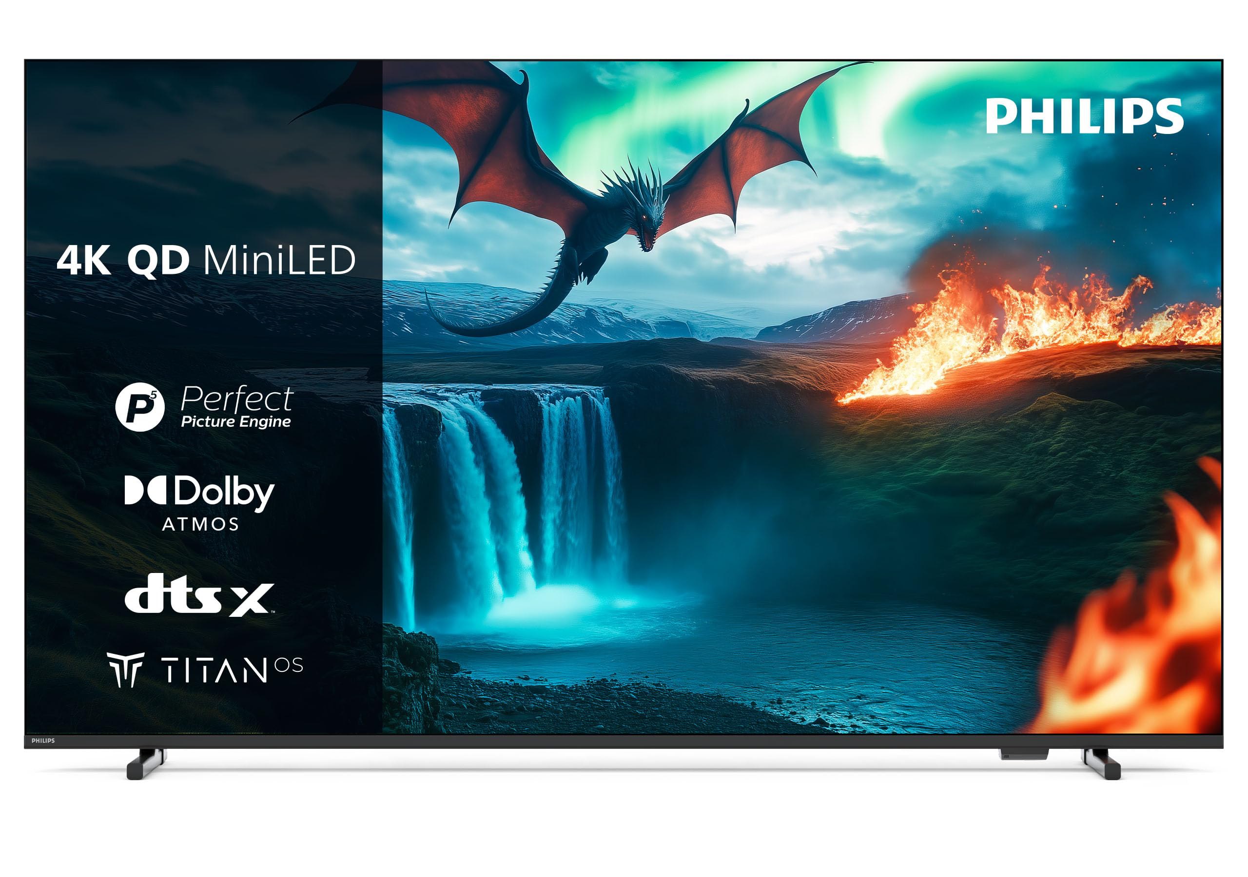 Philips 75MLED820 Mini LED 4K Smart TV - Pantalla de 75 Pulgadas con Motor P5 Picture Engine Ultr