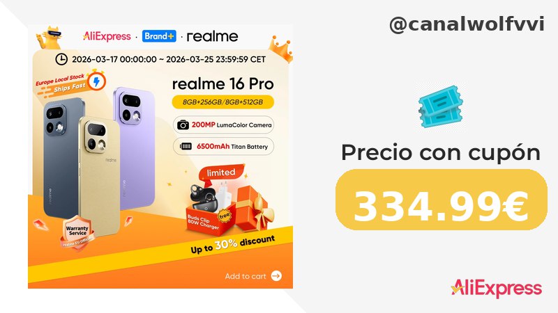 Bajada De Precio Nuevo Lanzamiento: Versión Ue Del Smartphone Realme 16 Pro 5G