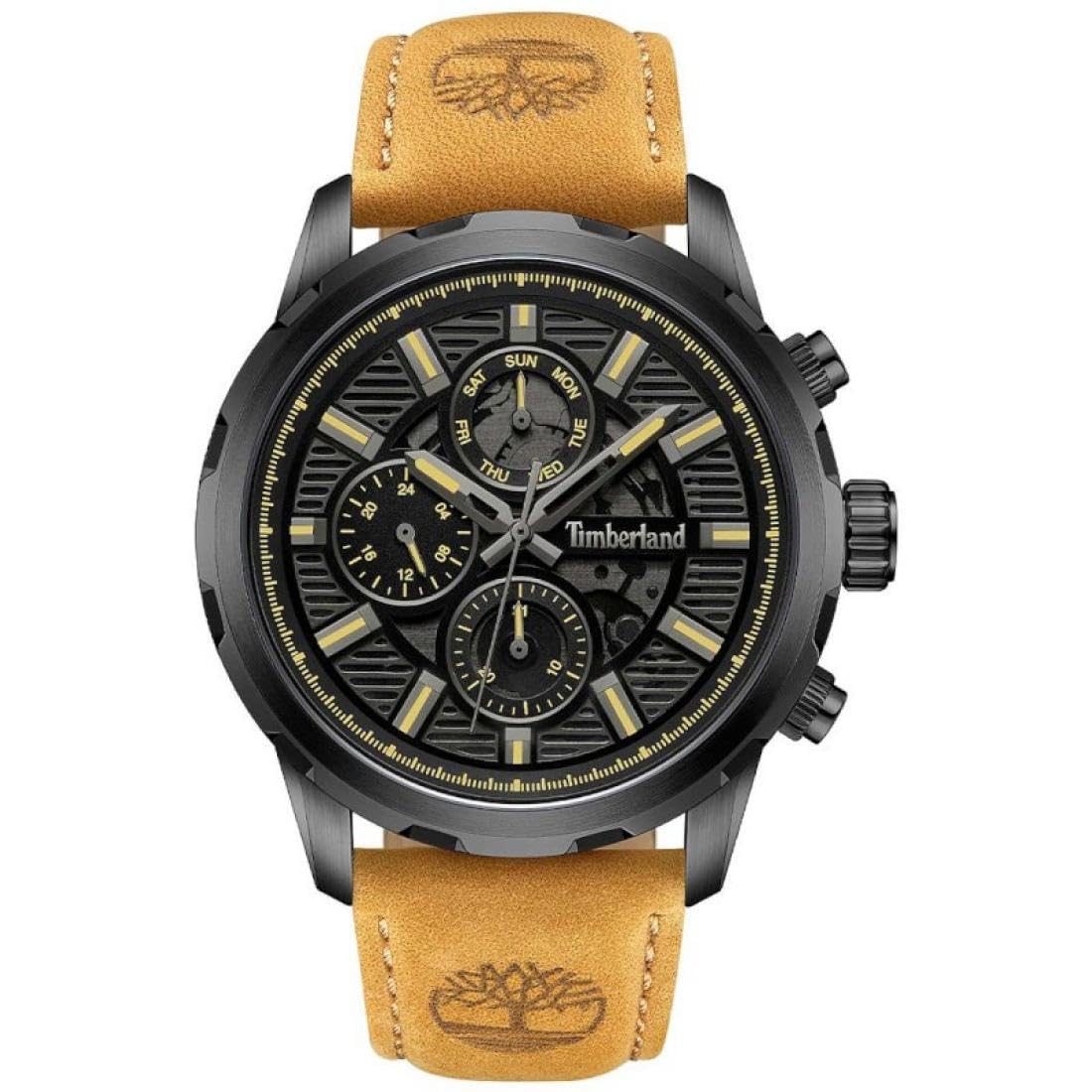 Timberland TDWGF0056101 - Reloj analógico para Hombre con Correa de Piel